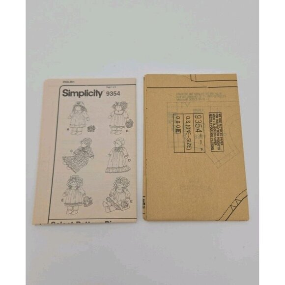 Simplicity 9354 Dolls and Clothes Sewing Craft Pattern Uncut Blaine Heigl - Picture 5 of 8